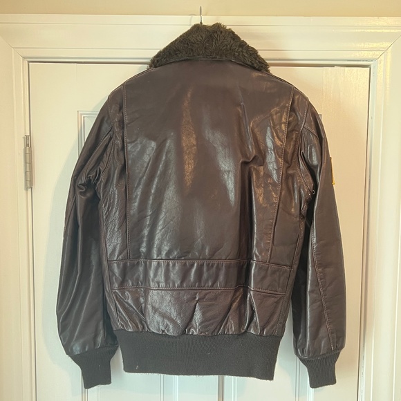 Men’s leather flight jacket. Size 34. - Picture 5 of 6
